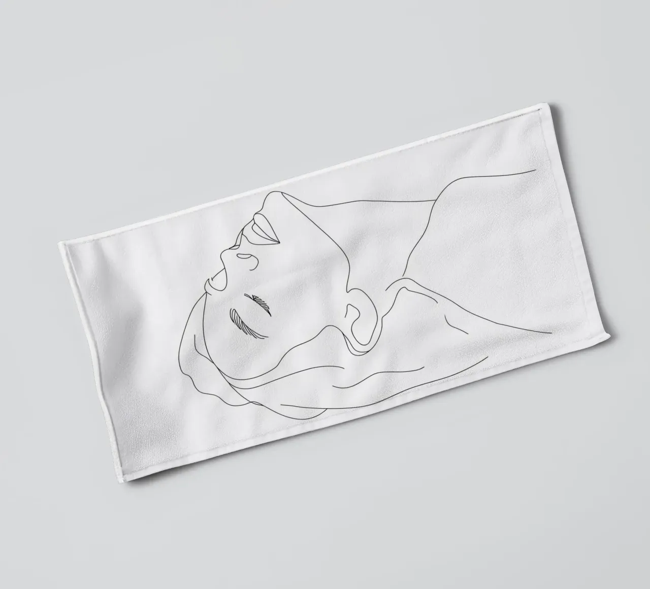 Woman - Minimalist Line Art towel by Viv Line Art