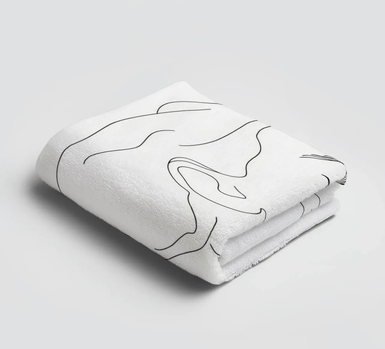 Woman - Minimalist Line Art towel by Viv Line Art