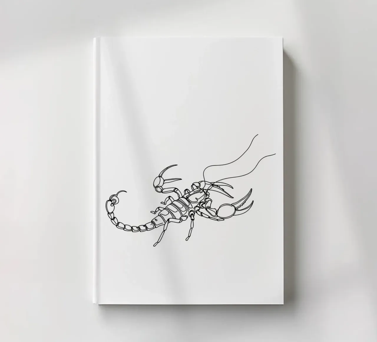 Scorpio Zodiac - Minimalist Line Art notebook by Viv Line Art
