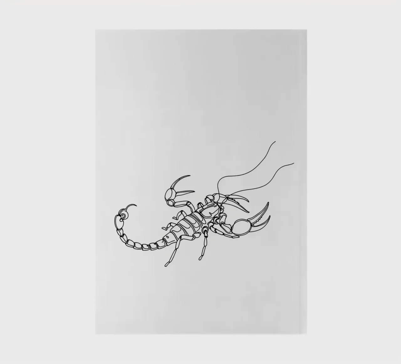 Scorpio Zodiac - Minimalist Line Art notebook by Viv Line Art