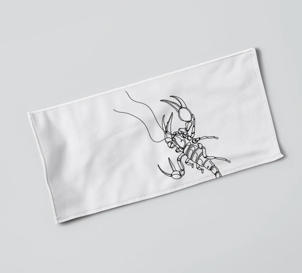 Scorpio Zodiac - Minimalist Line Art towel by Viv Line Art
