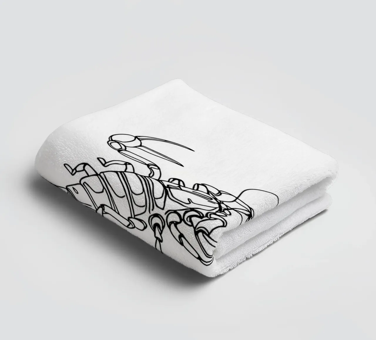 Scorpio Zodiac - Minimalist Line Art towel by Viv Line Art