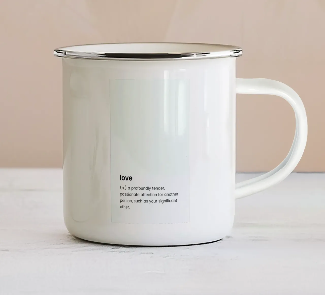 Love tazza in smalto da Studio One