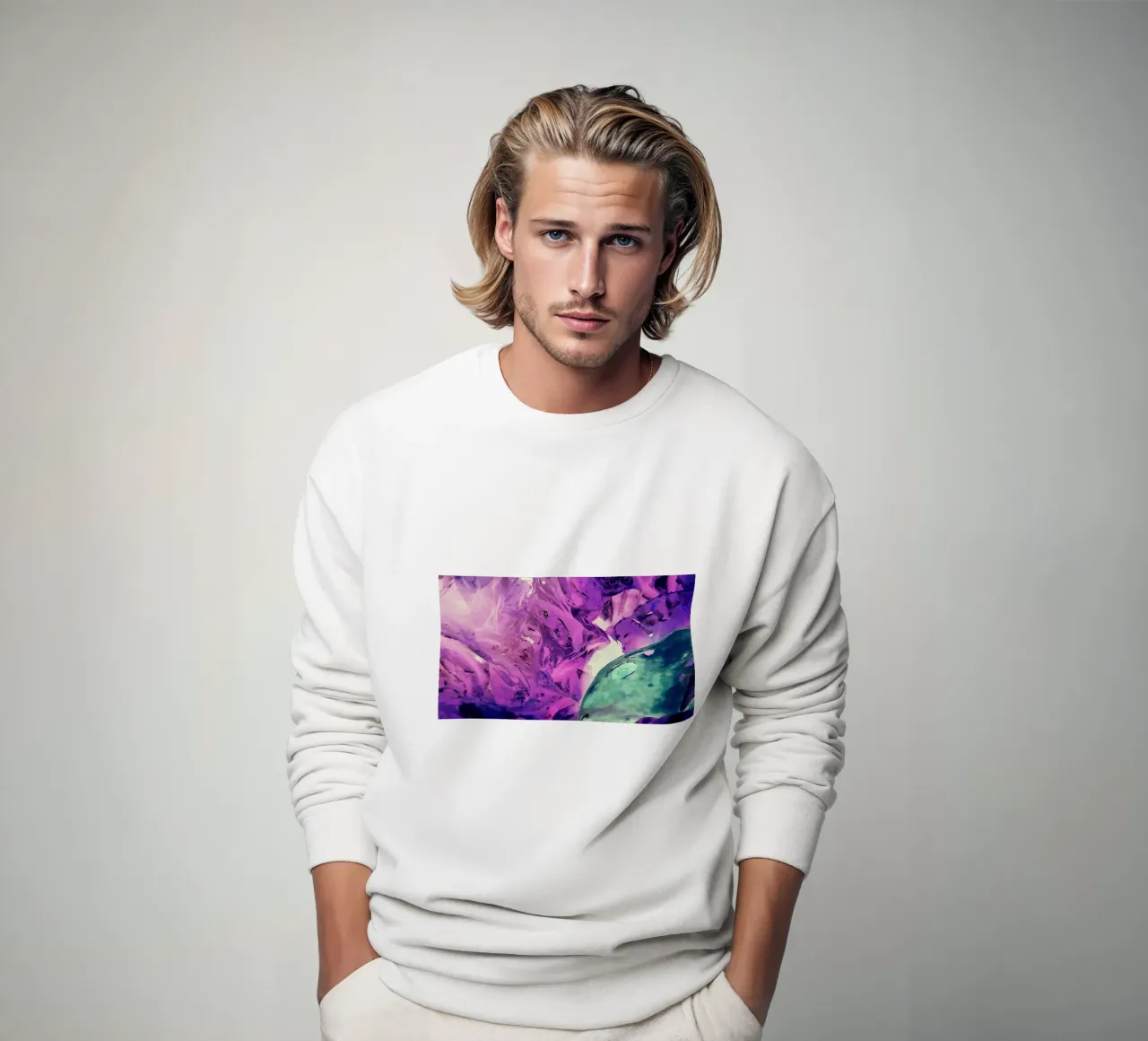 Verde e viola felpa da Massimo Frascogna