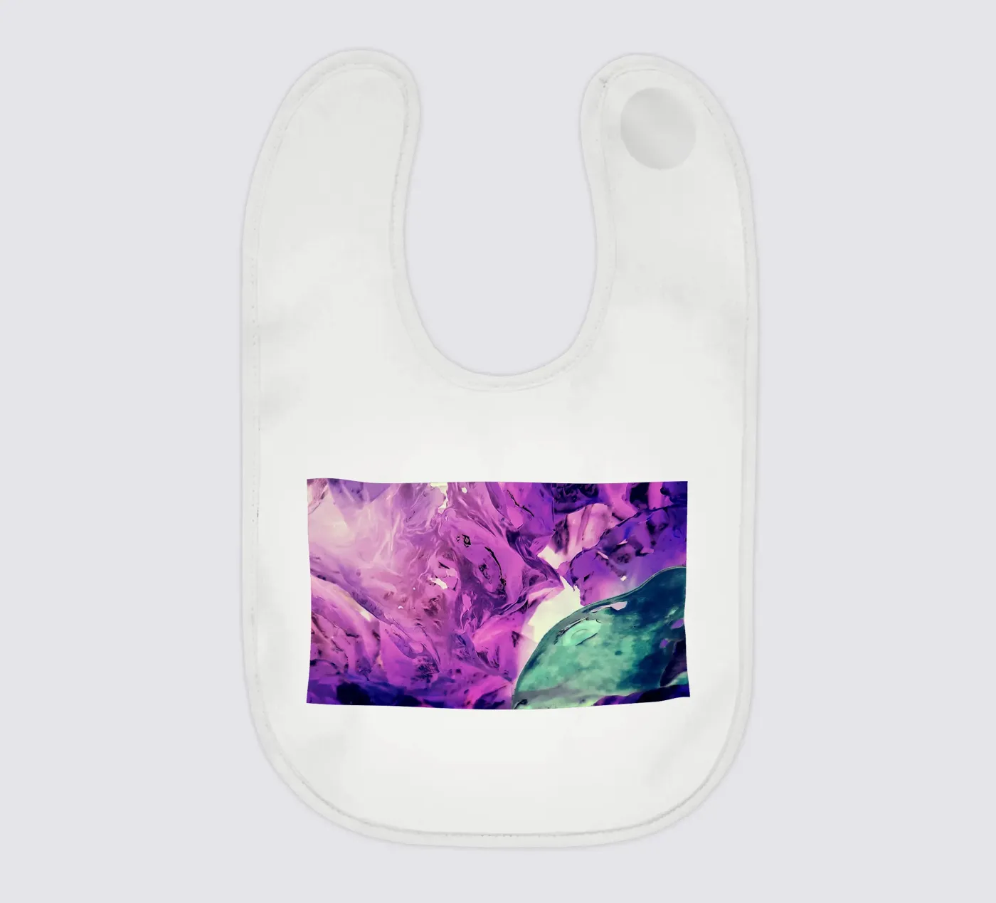 Groen en paars baby slabbetje van Massimo Frascogna