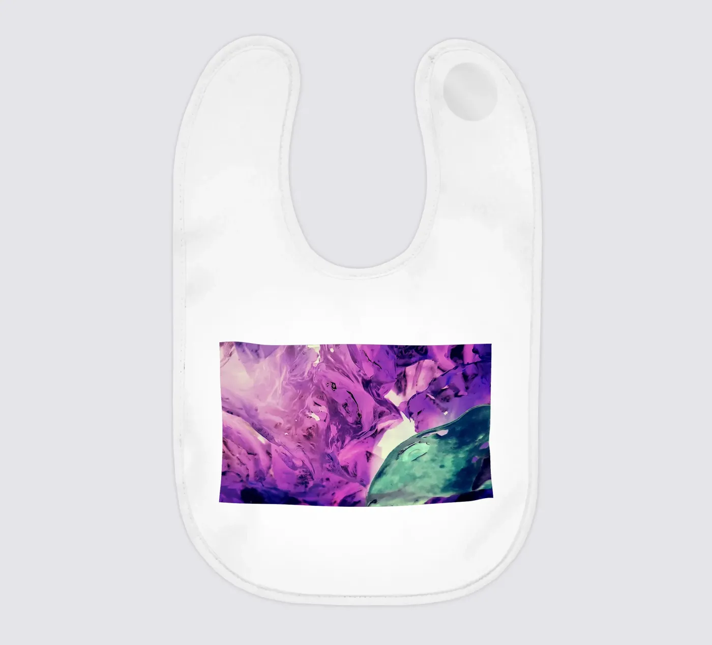 Groen en paars baby slabbetje van Massimo Frascogna