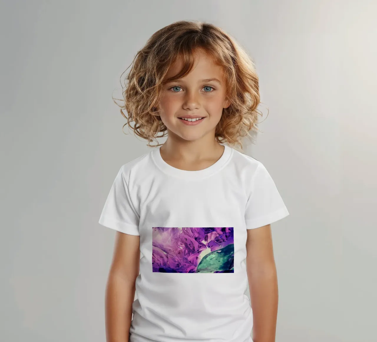 Verde e viola t-shirt bambini da Massimo Frascogna
