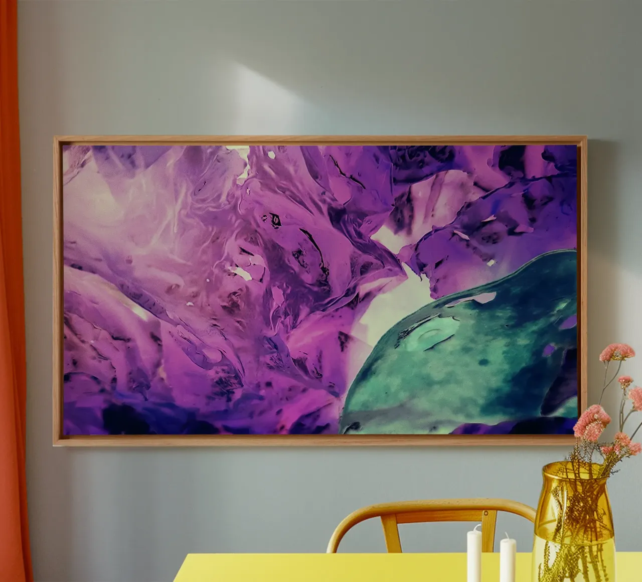 Verde e viola tela da Massimo Frascogna