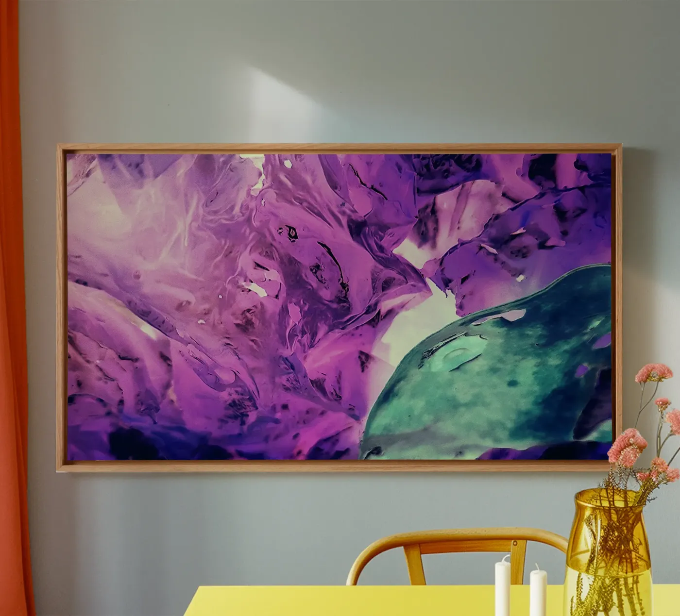 Verde e viola tela da Massimo Frascogna