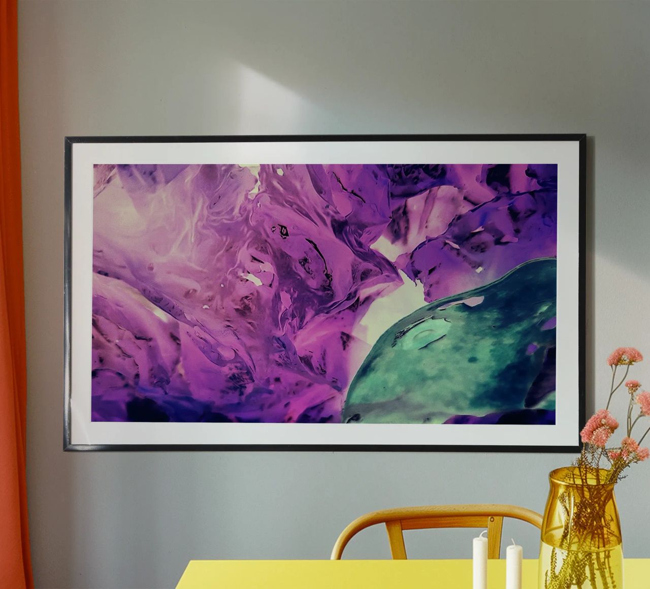 Groen en paars poster van Massimo Frascogna