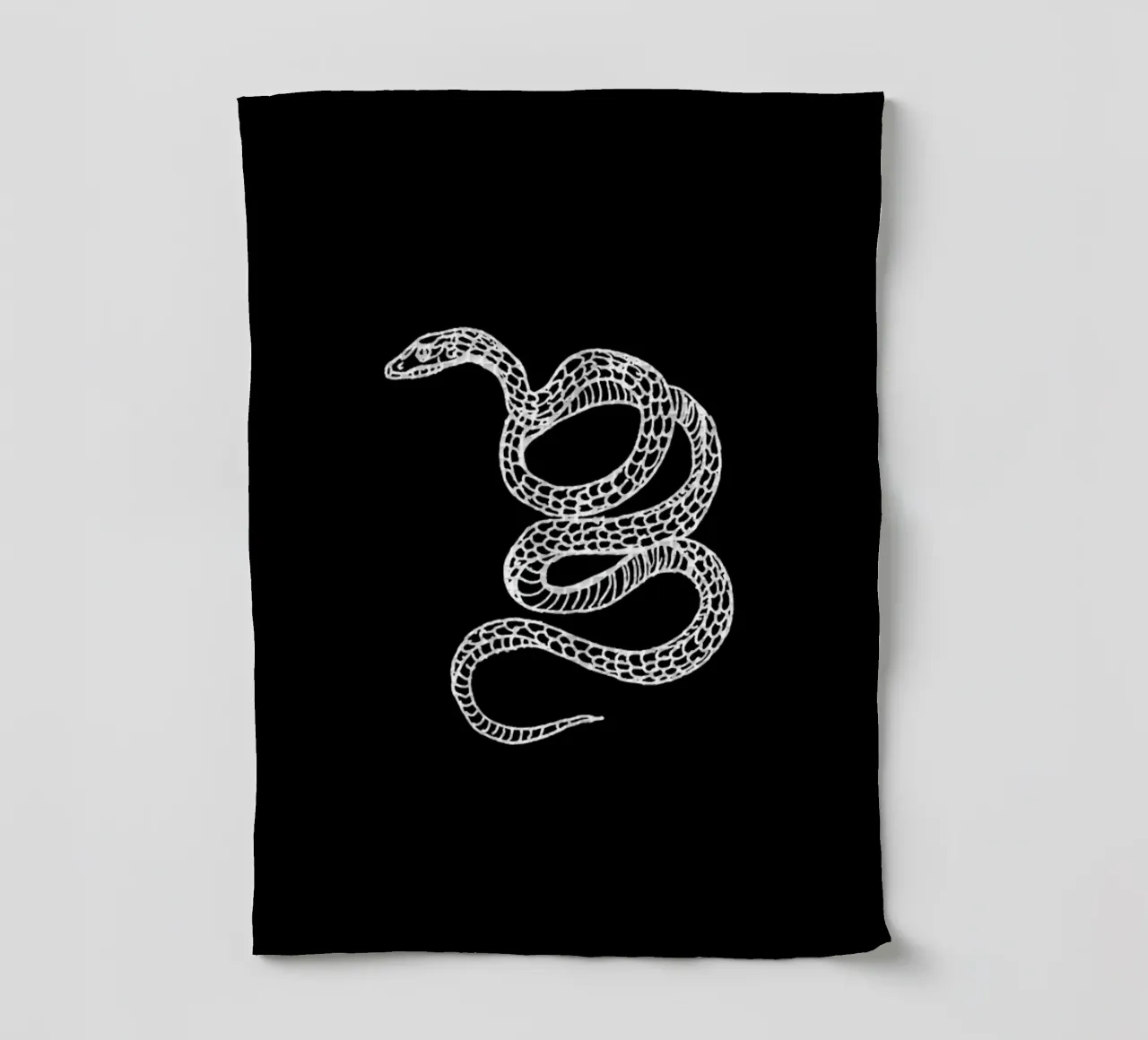 Snake Black torchon de Daniela Roessler