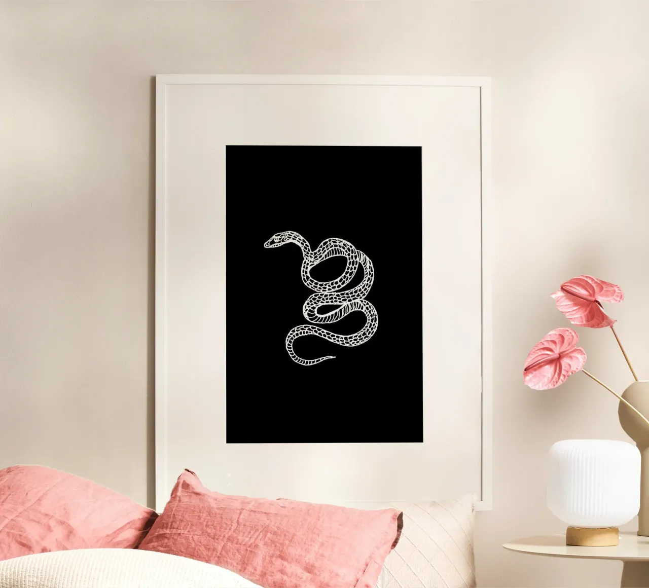 Snake Black hahnemühle by Daniela Roessler