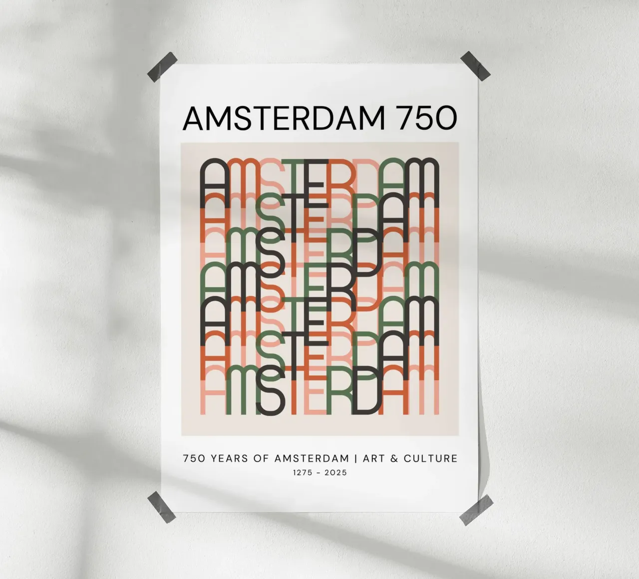 Amsterdam 750 – #2 – Classic Edition poster con telaio in plastica da Hightown Design