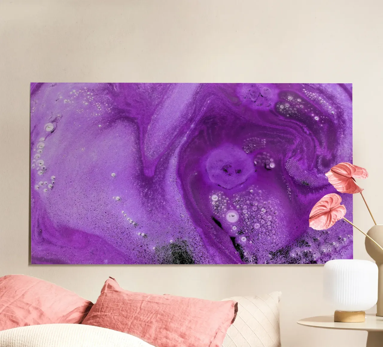Viola poster con telaio in legno da Massimo Frascogna