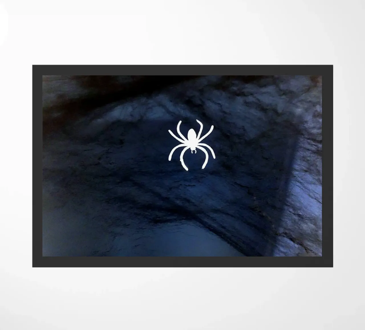 De witte spin deurmat van Massimo Frascogna