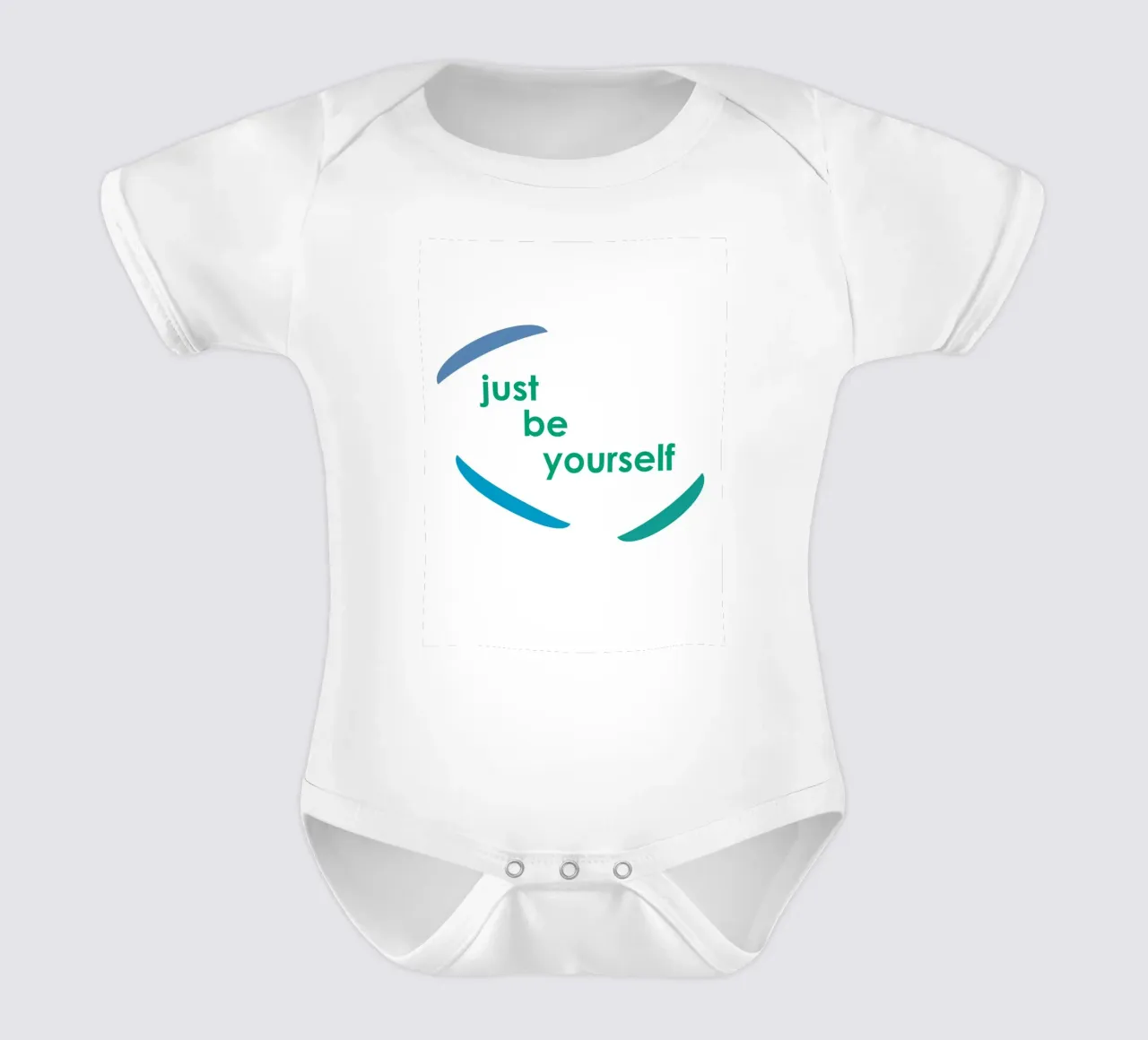 Forme geometriche con la scritta sii te stesso body neonato maniche corte da Something for you