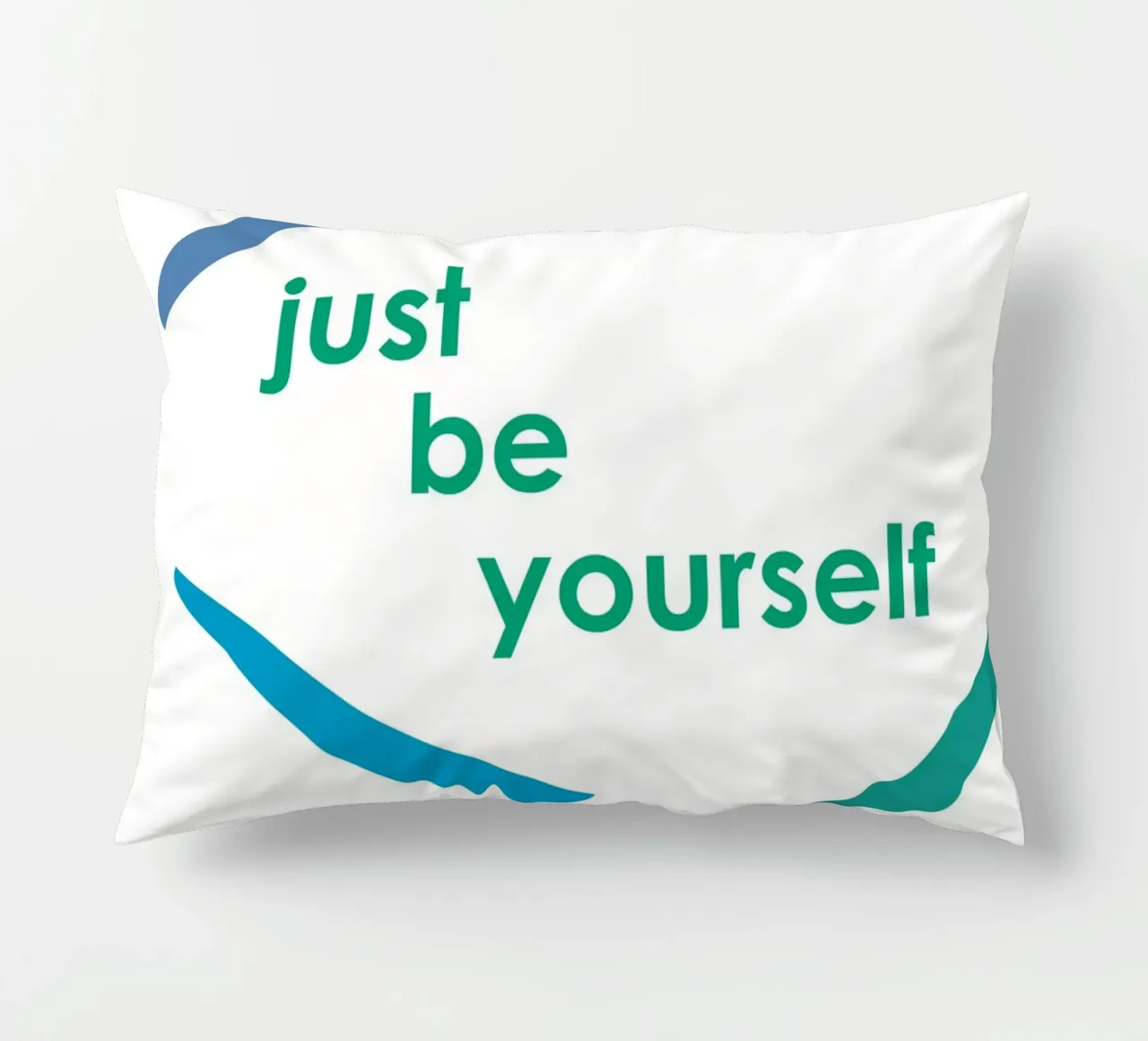 Forme geometriche con la scritta sii te stesso cuscino da Something for you