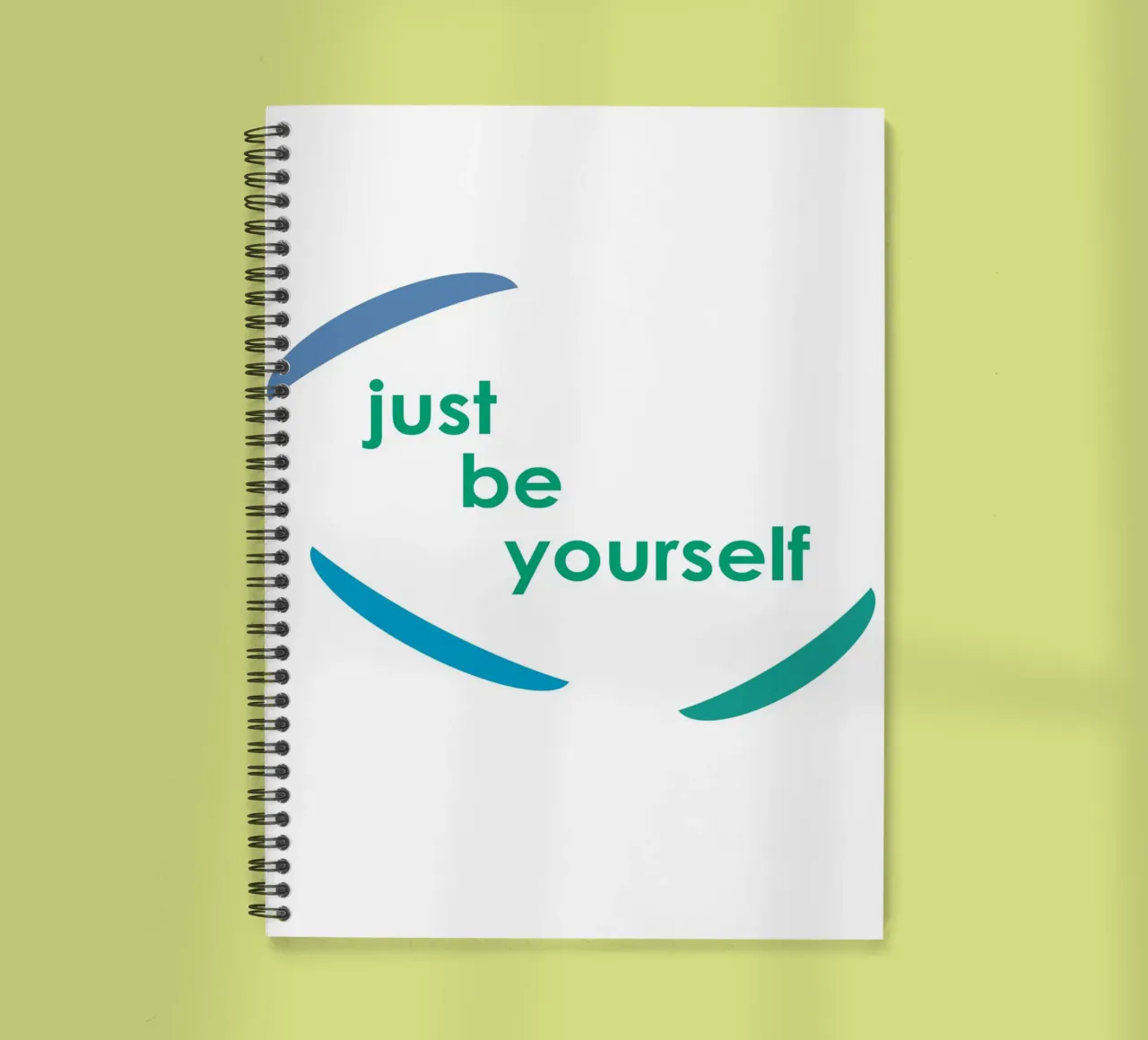 Geometric shapes with a saying just be yourself spiral notebook by Something for you