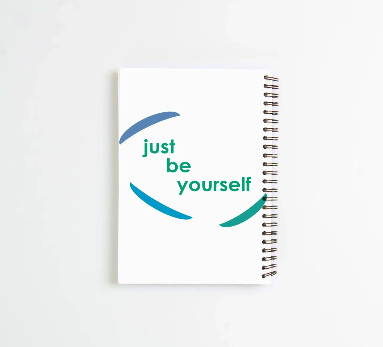 Geometric shapes with a saying just be yourself spiral notebook by Something for you