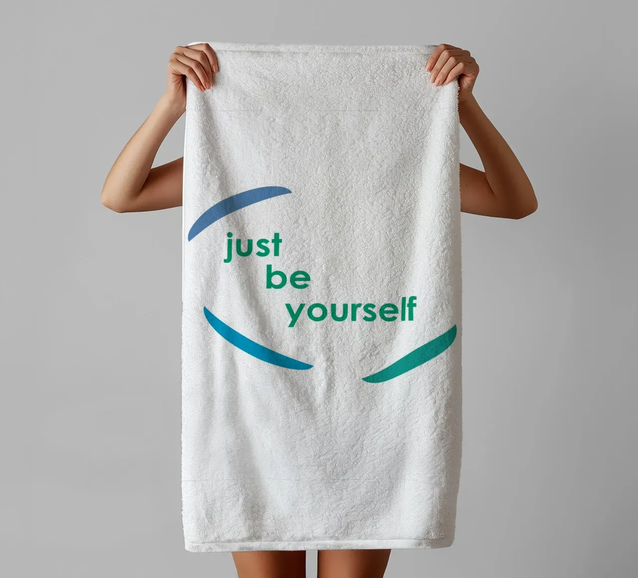 Forme geometriche con la scritta sii te stesso asciugamano da bagno da Something for you