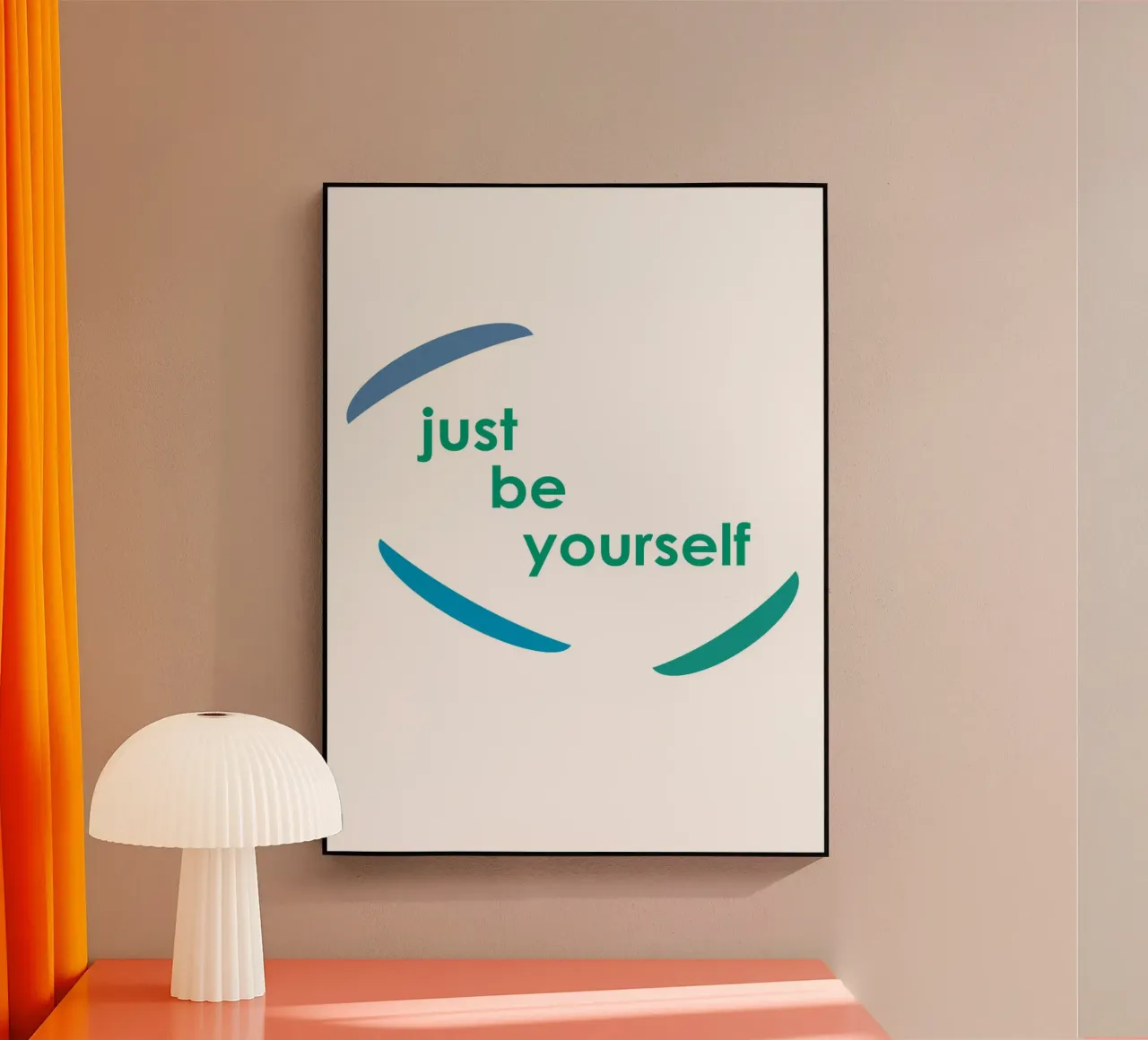 Forme geometriche con la scritta sii te stesso plexiglass da Something for you