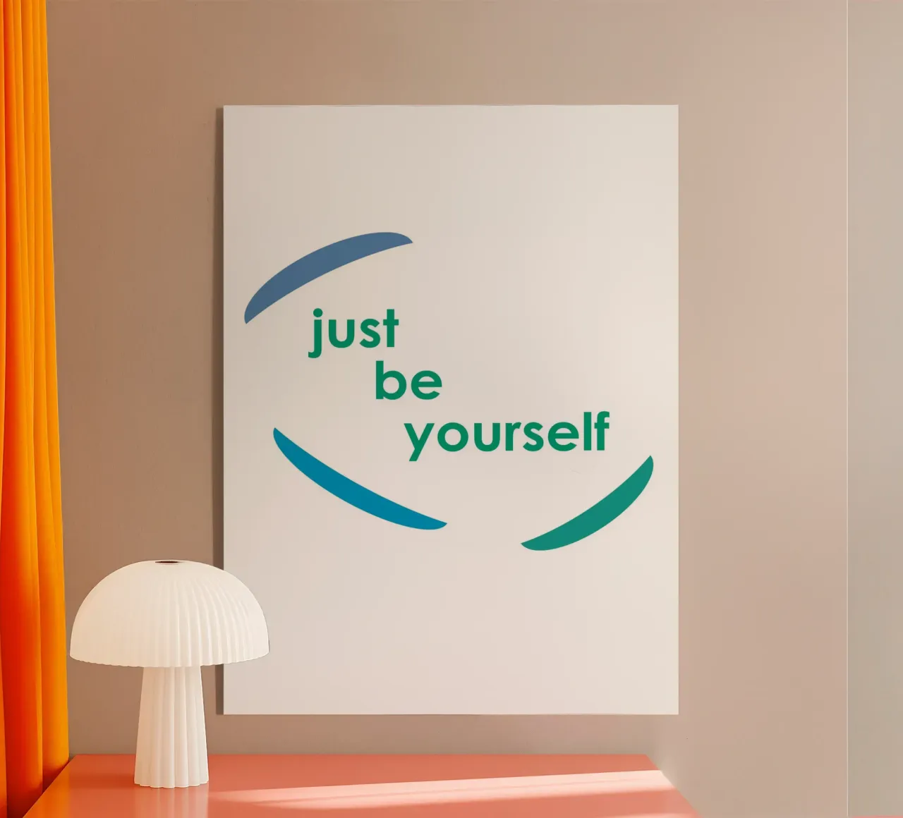 Forme geometriche con la scritta sii te stesso plexiglass da Something for you