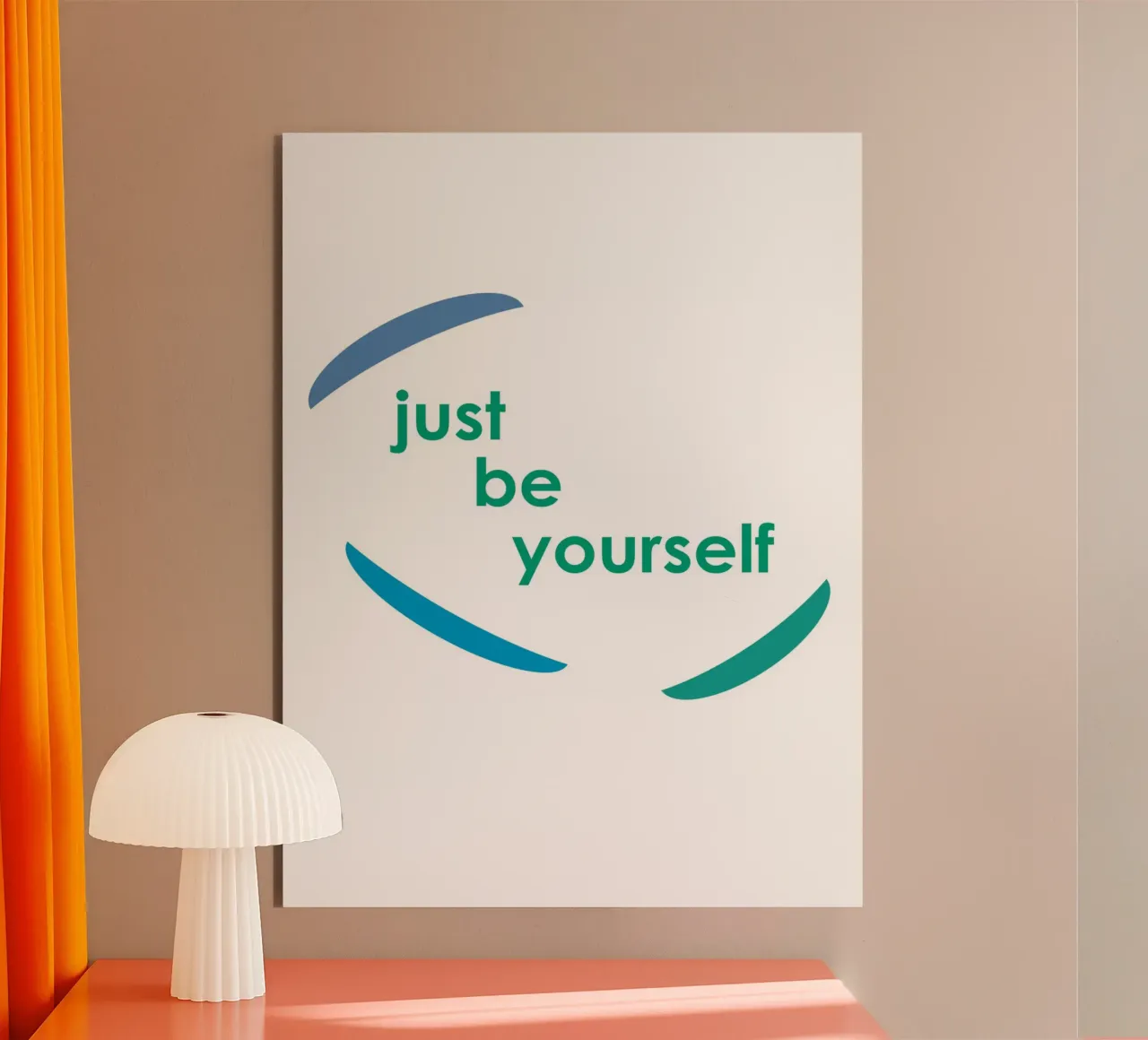 Forme geometriche con la scritta sii te stesso alluminio dibond da Something for you