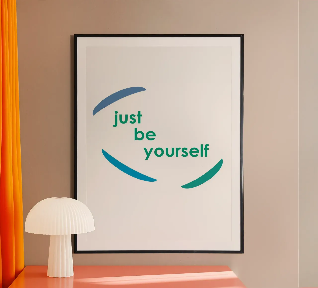Formes géométriques avec un slogan just be yourself poster de Something for you