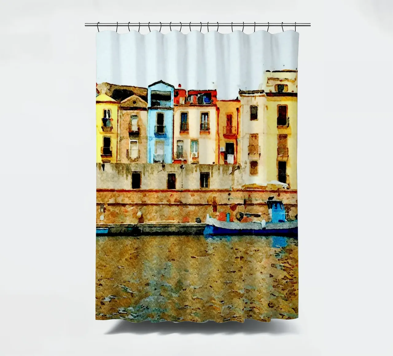 Bosa shower curtain by Massimo Frascogna