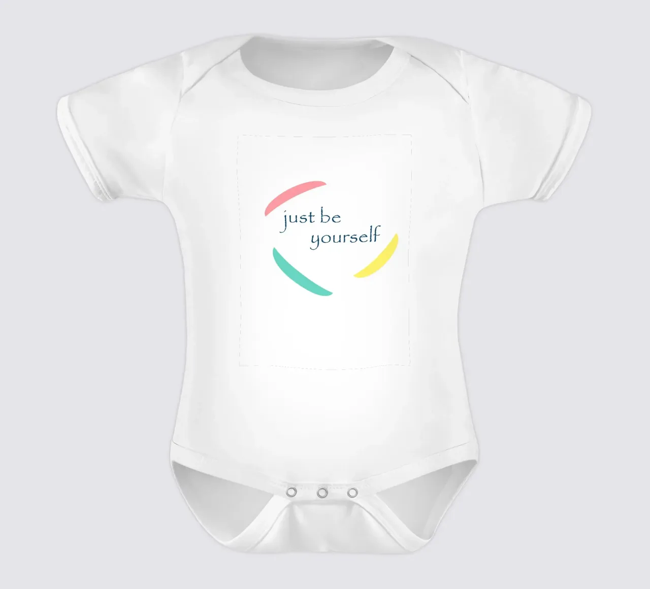 Forme geometriche con la scritta sii te stesso body neonato maniche corte da Something for you