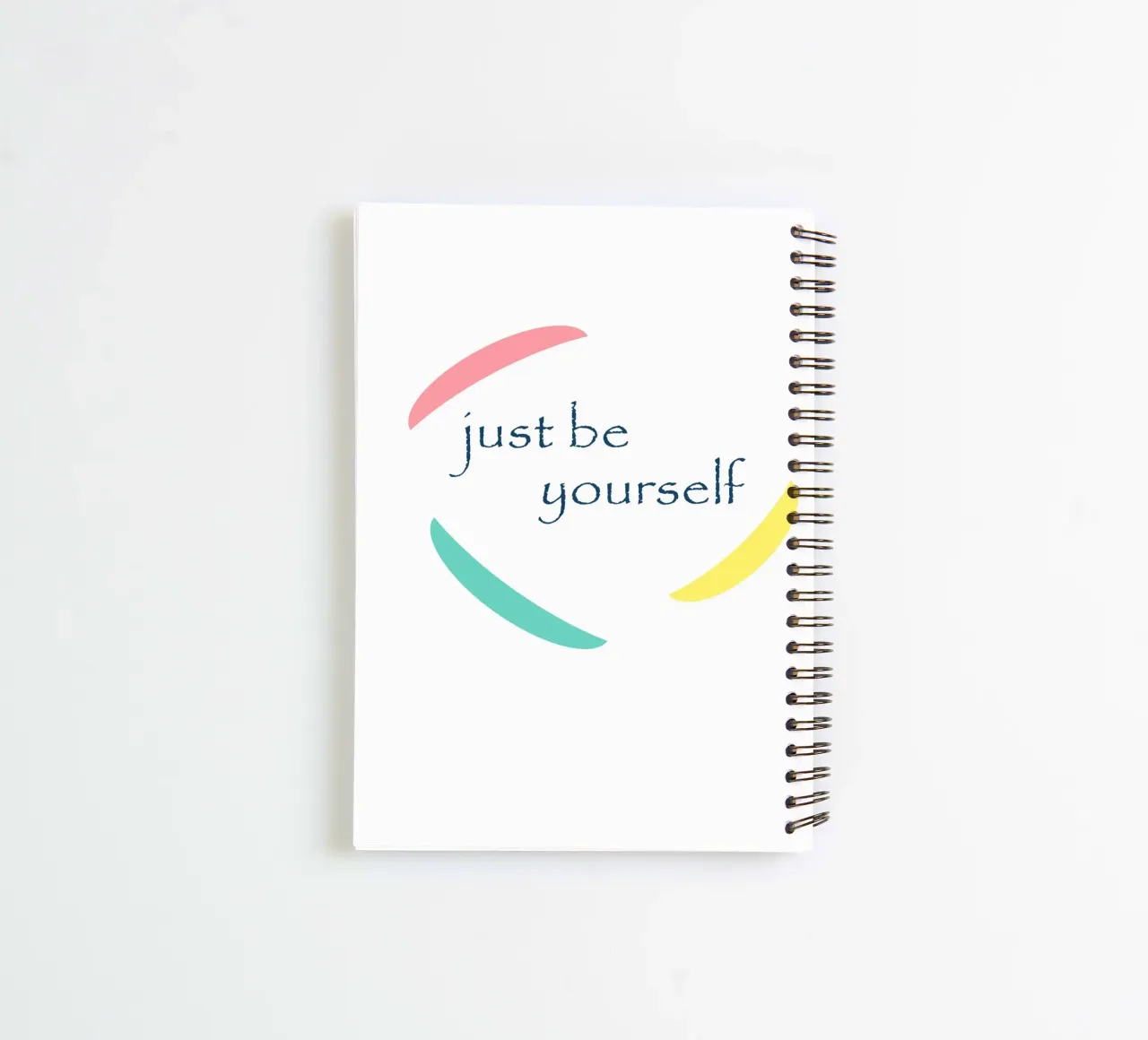 Geometric shapes with a saying just be yourself spiral notebook by Something for you