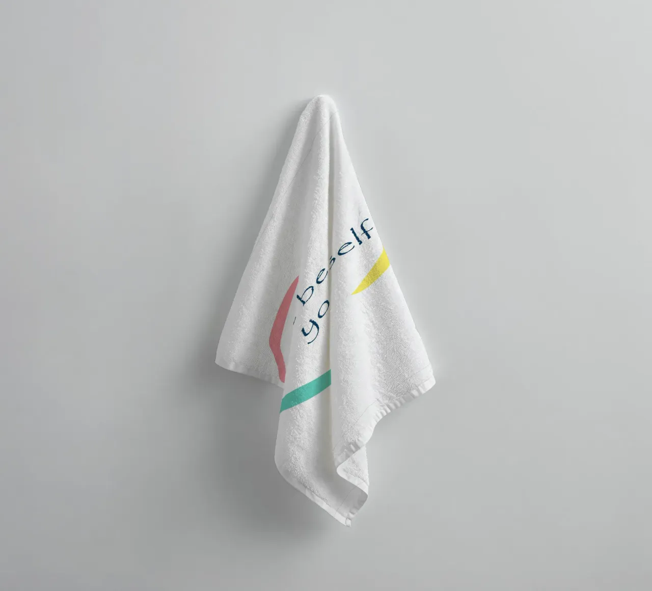 Geometric shapes with a saying just be yourself towel by Something for you