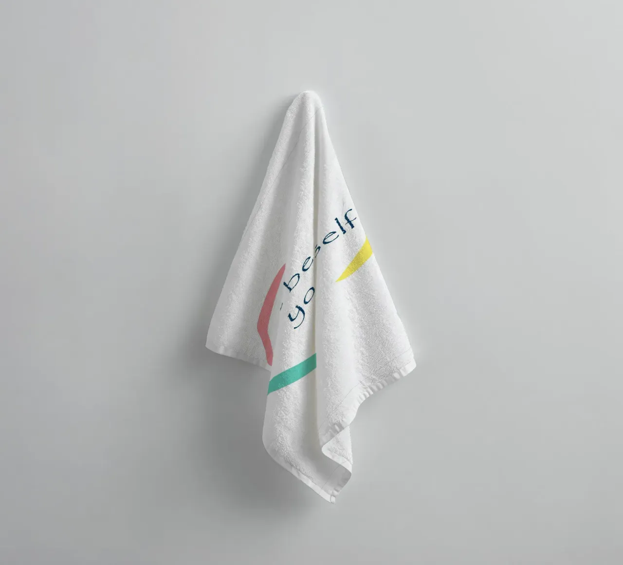 Geometric shapes with a saying just be yourself towel by Something for you