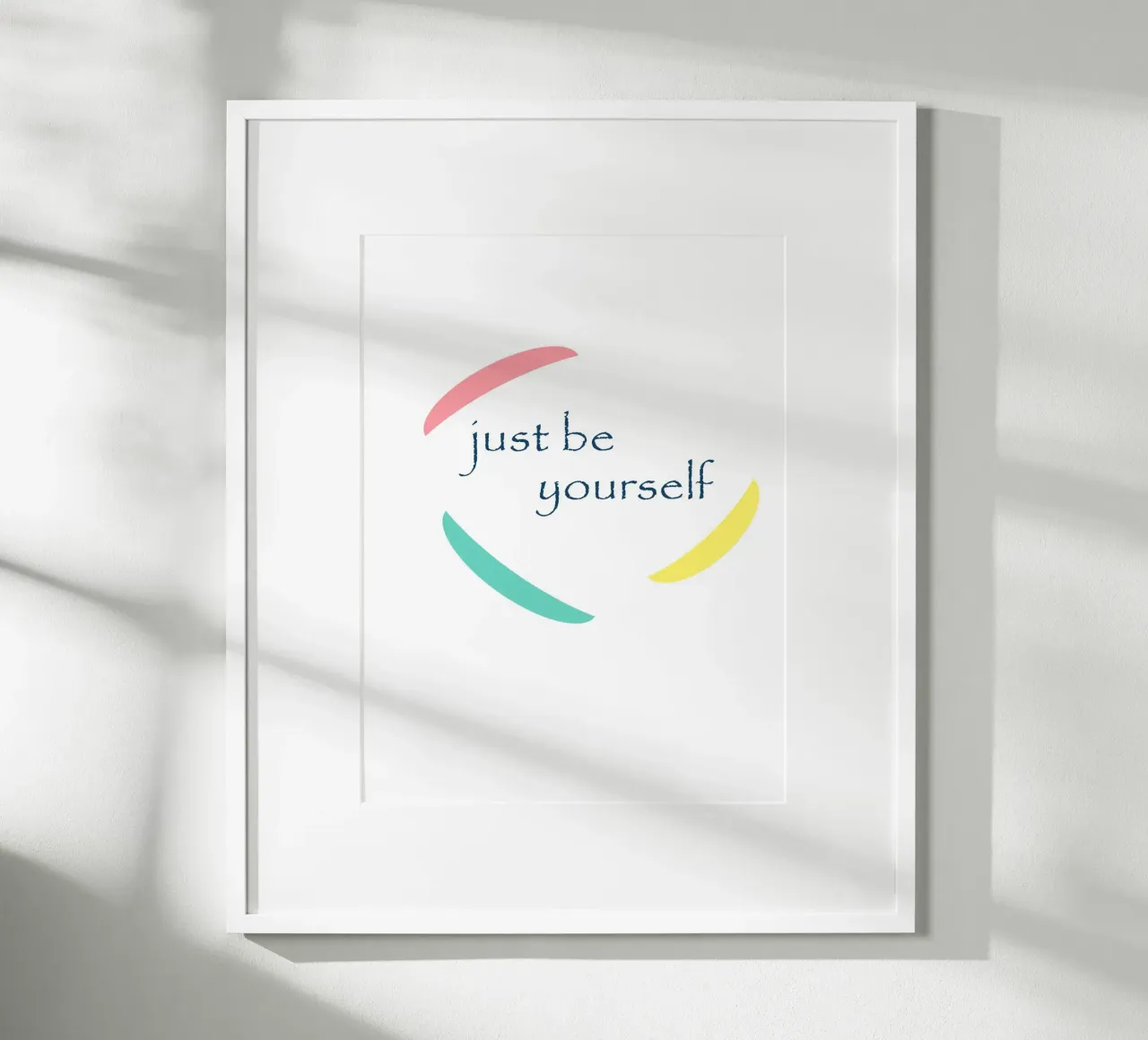 Forme geometriche con la scritta sii te stesso carta hahnemühle da Something for you