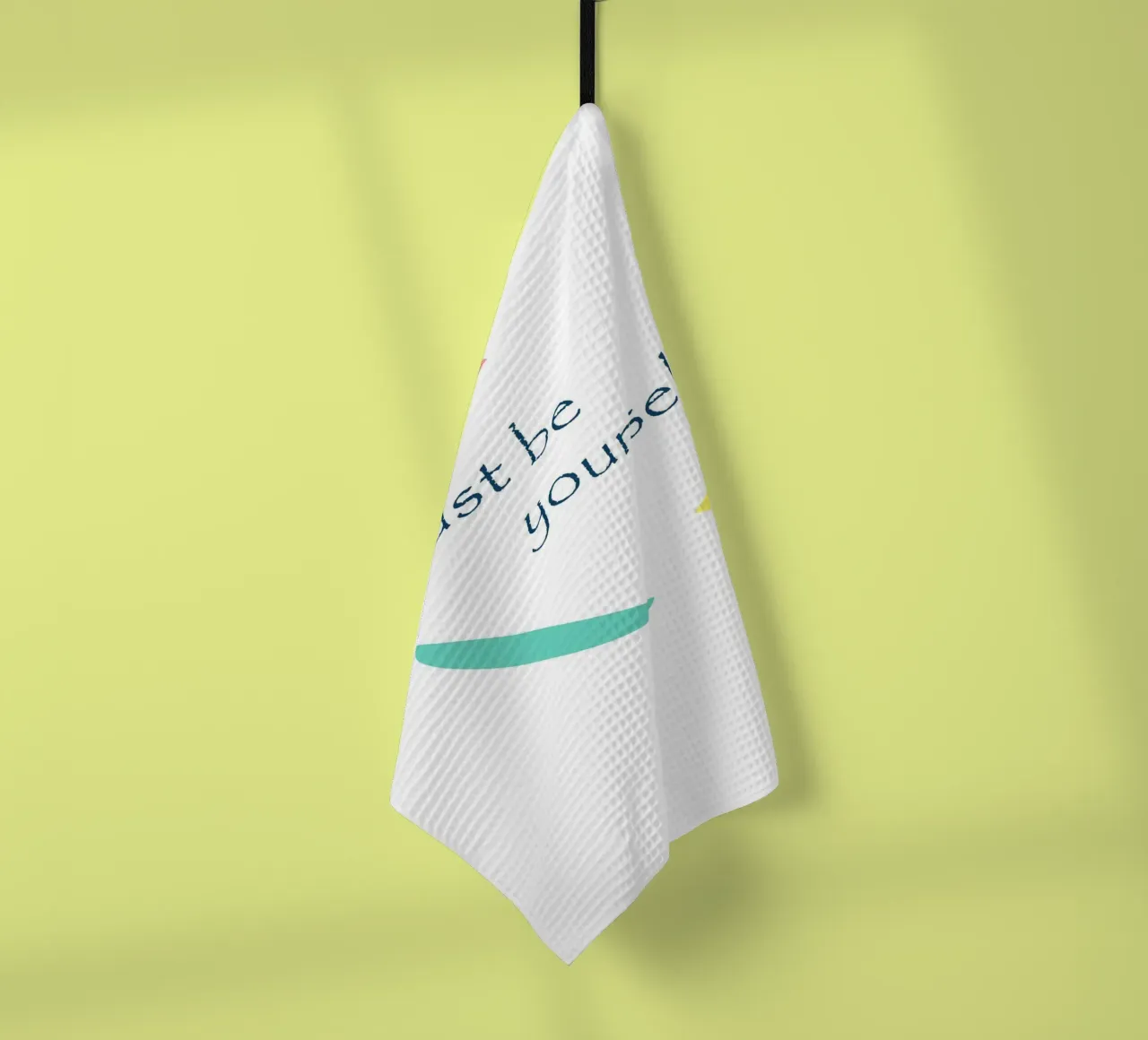 Forme geometriche con la scritta sii te stesso canovaccio da cucina da Something for you