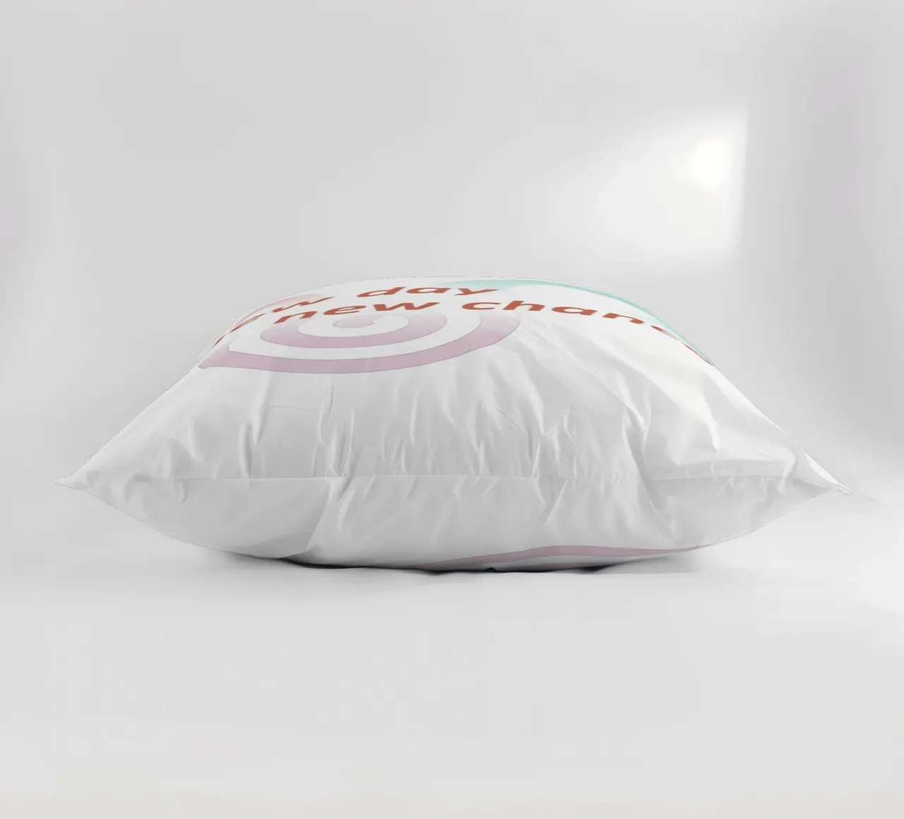 Geometric shapes with the slogan new day new chance decorative cushion by Something for you