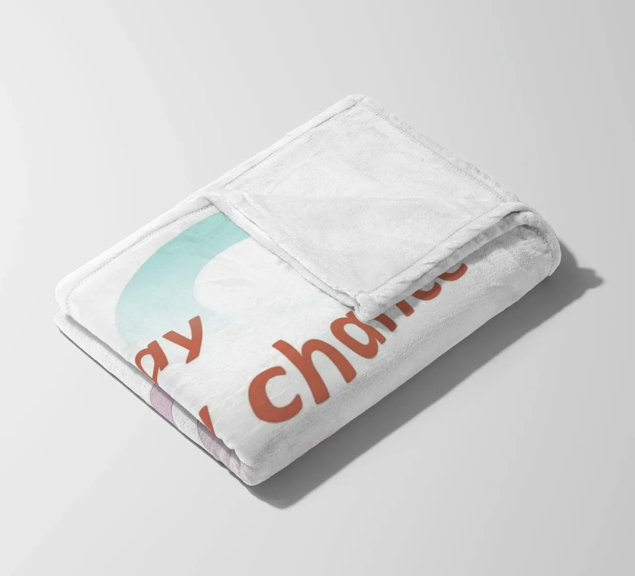 Geometric shapes with the slogan new day new chance fleece blanket by Something for you