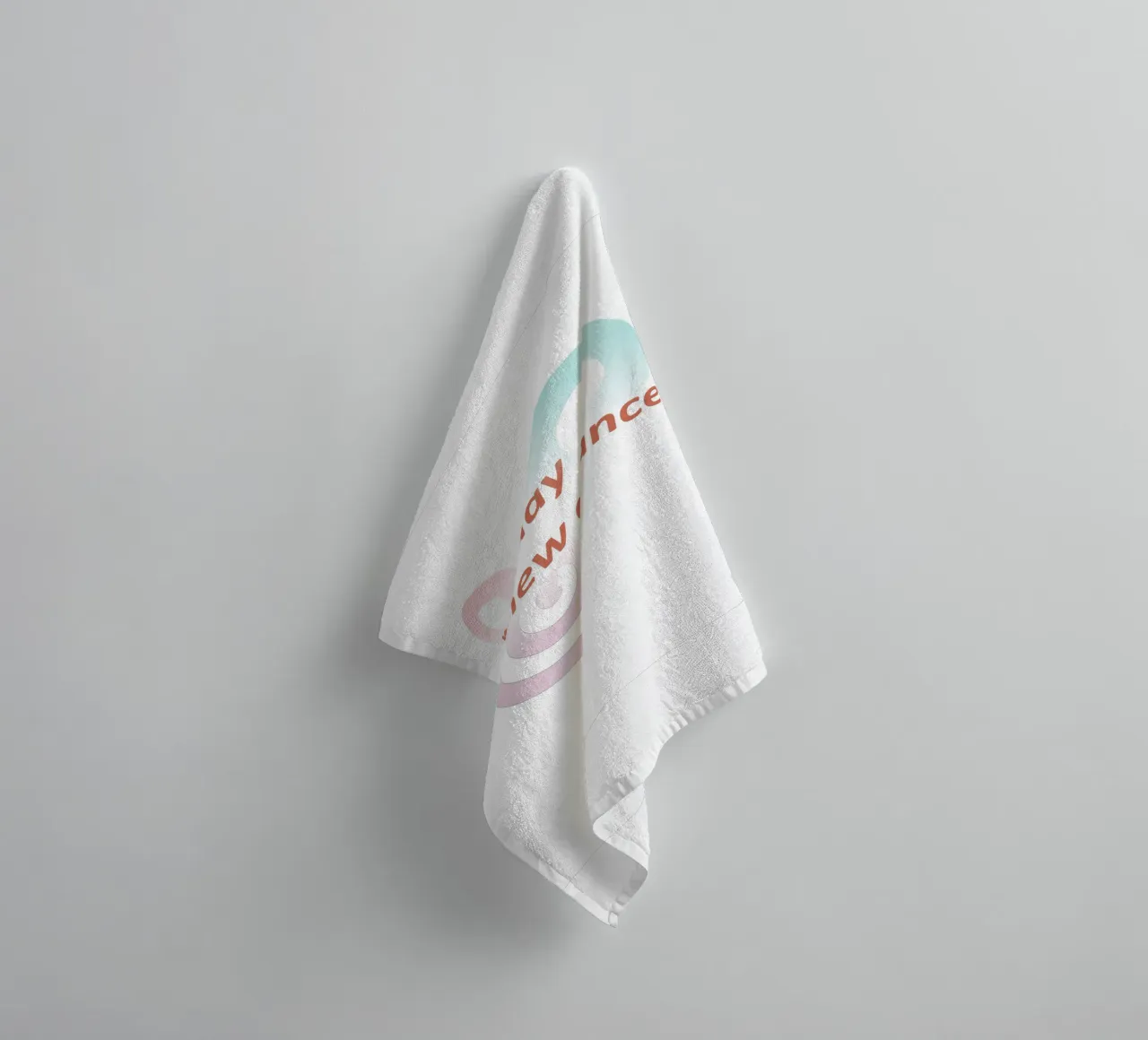 Geometric shapes with the slogan new day new chance towel by Something for you