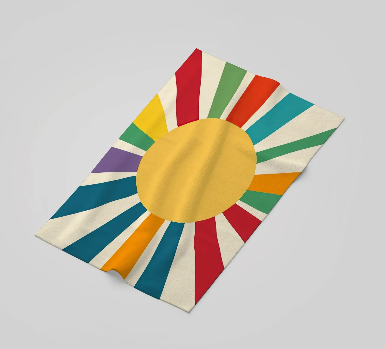 Sonne Mid-Century Bunt Minimal telo mare da Nikis Art Studio