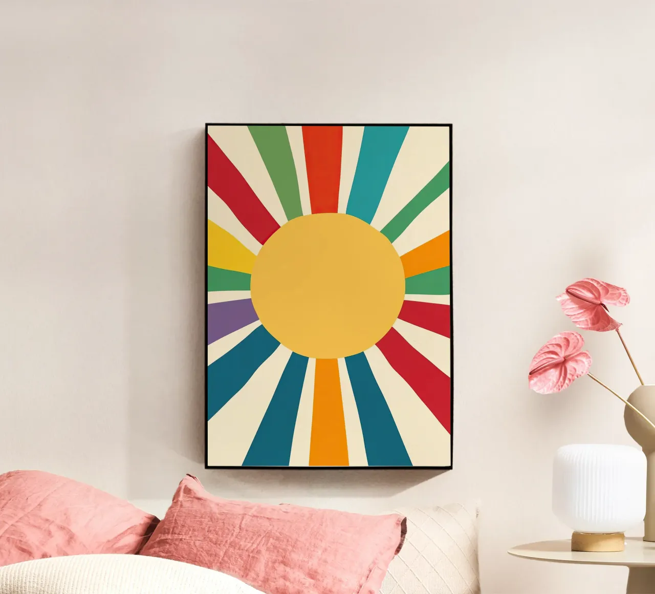 Sonne Bunt Minimal de mediados de siglo metacrilato de Nikis Art Studio