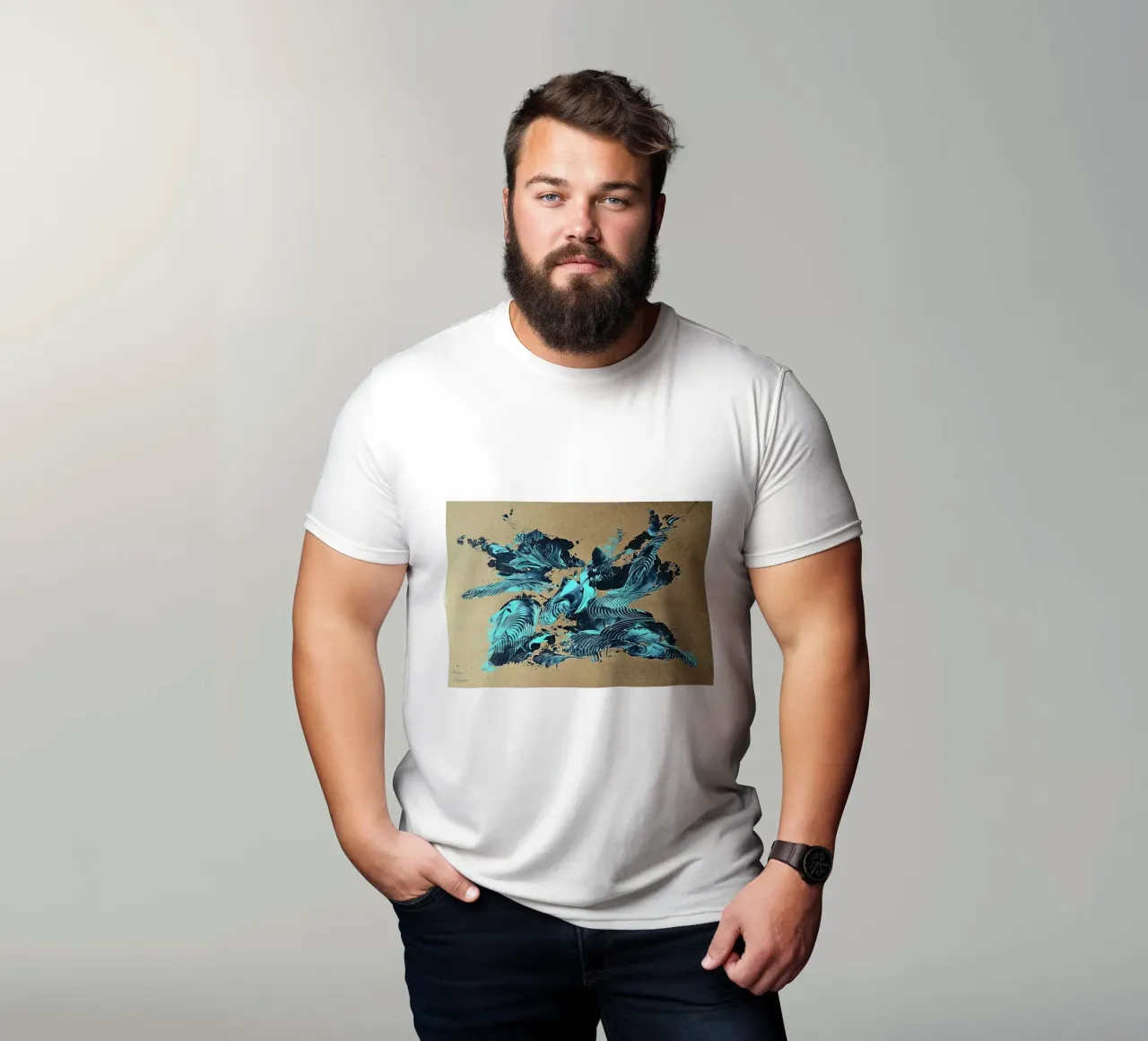 NATURAL STYLE 38 t-shirt da Thierry Vobmann Abstract painting