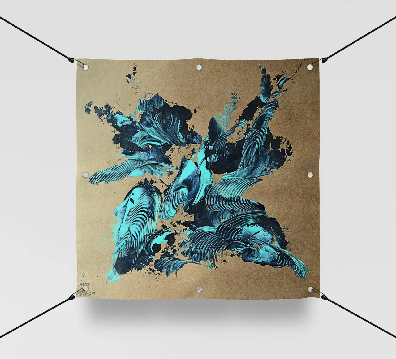 NATURAL STYLE 38 telo in pvc da Thierry Vobmann Abstract painting