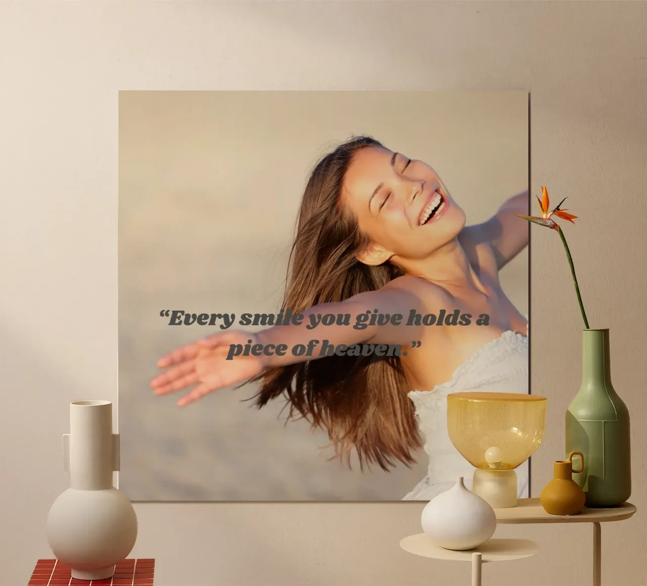 Every smile you give holds a piece of heaven poster da Hearttoheartfeelings