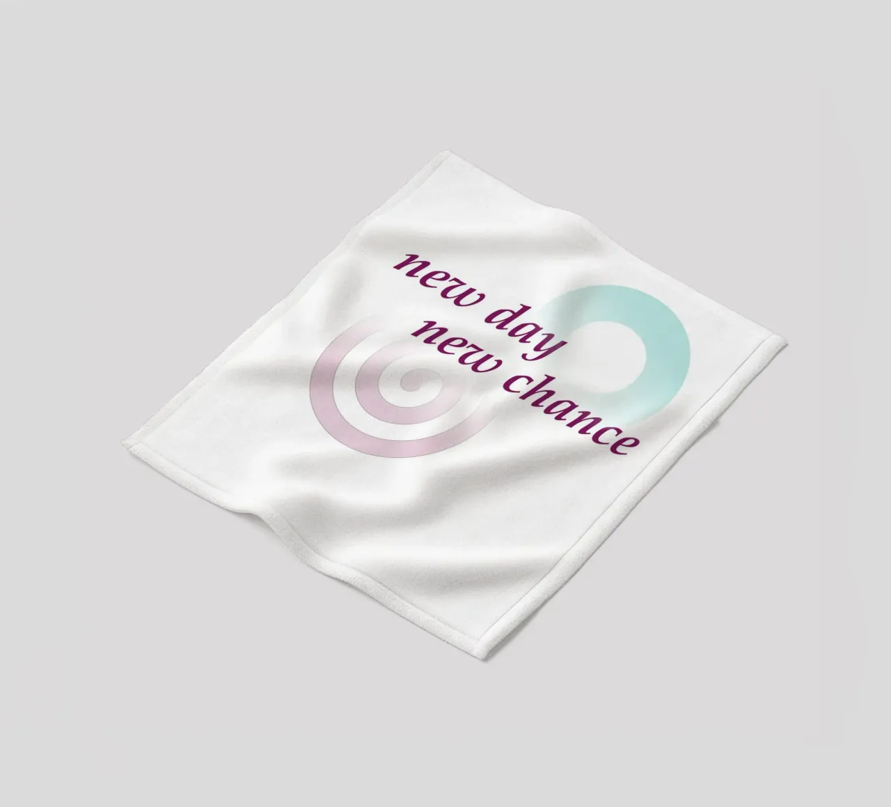 Geometric shapes with the slogan new day new chance fleece blanket by Something for you