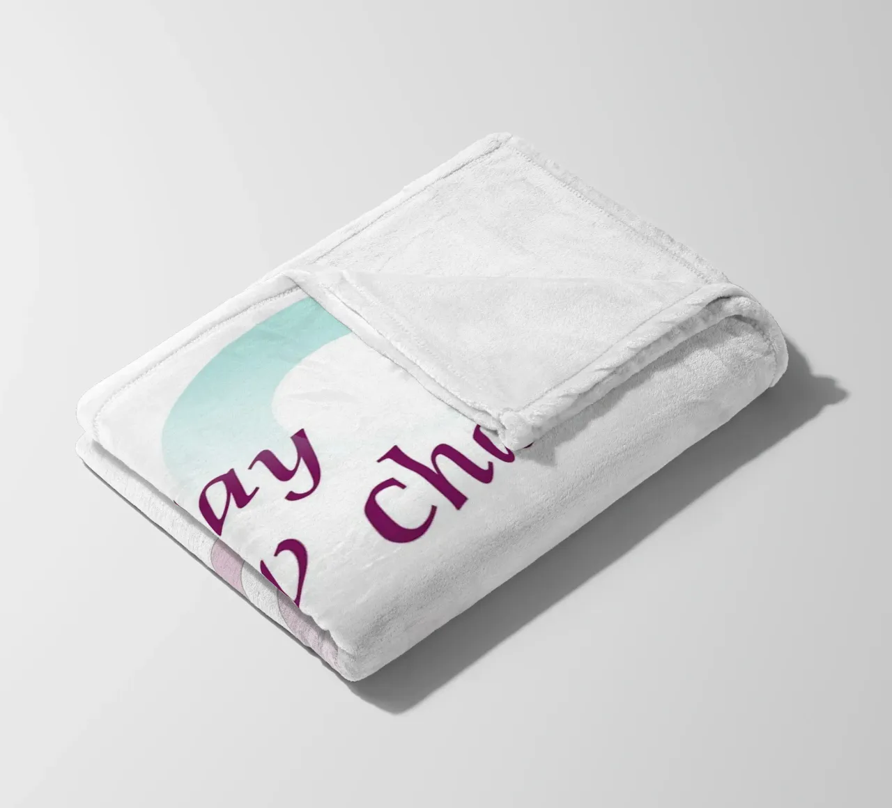 Geometric shapes with the slogan new day new chance fleece blanket by Something for you