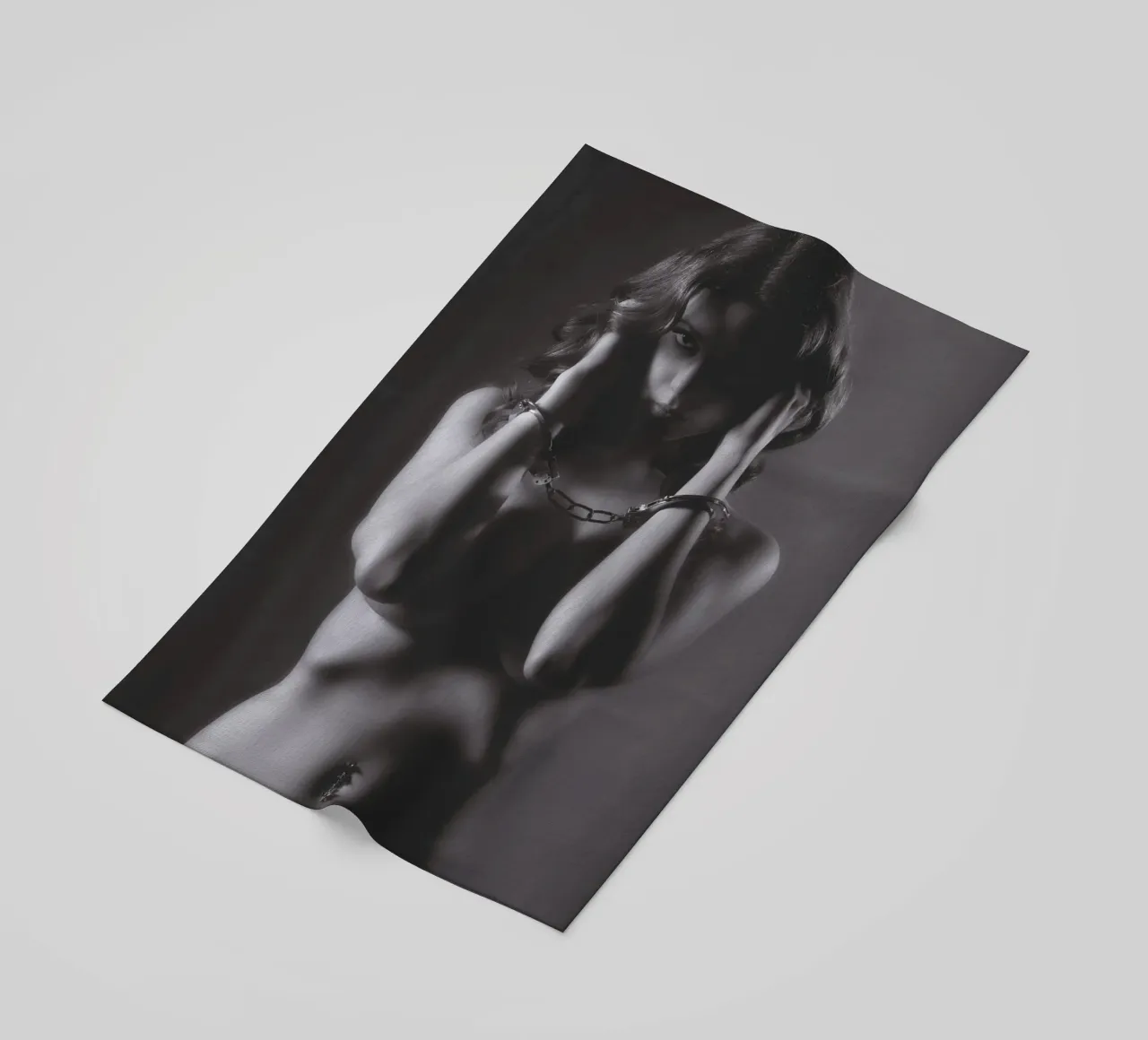 Livvy Cuffed Mono beach towel by Dave Hare Photography