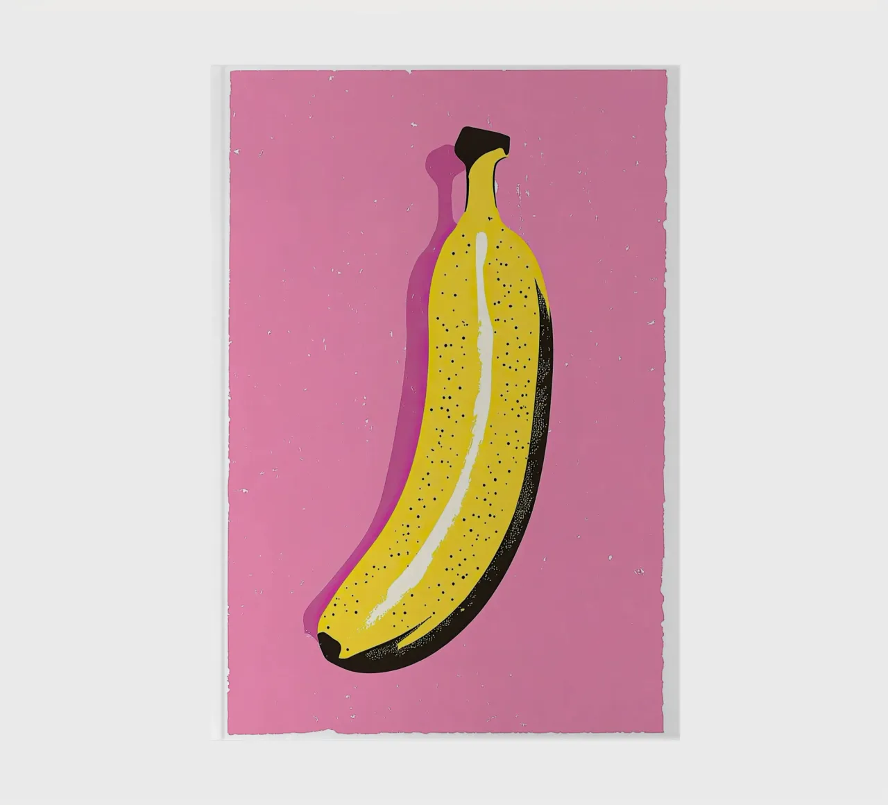 Banana Pop Art Risograph Pink Yellow notebook by Nikis Art Studio