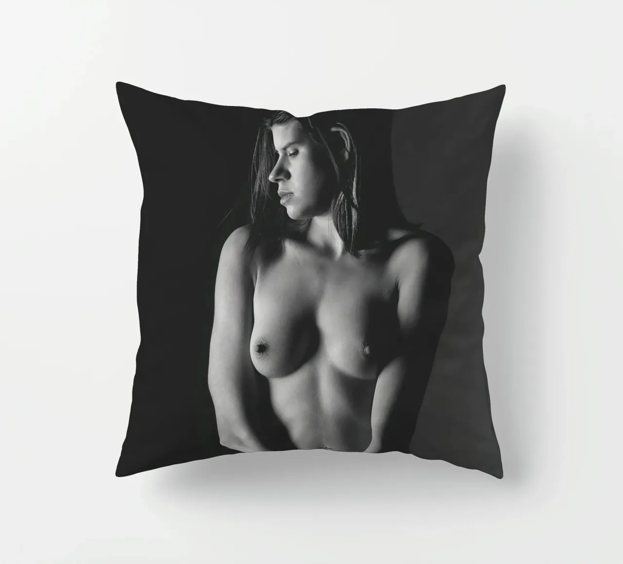 Mel Nude decorative cushion by Dave Hare Photography