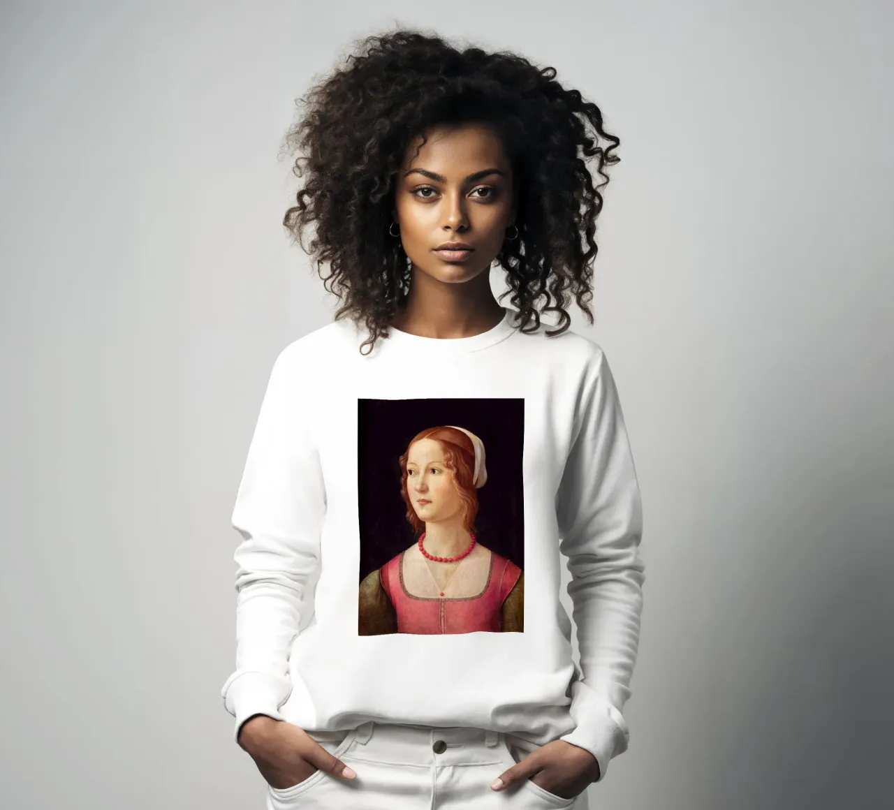 Domenico Ghirlandaio - Retrato de una joven (1490) sudadera de William Store