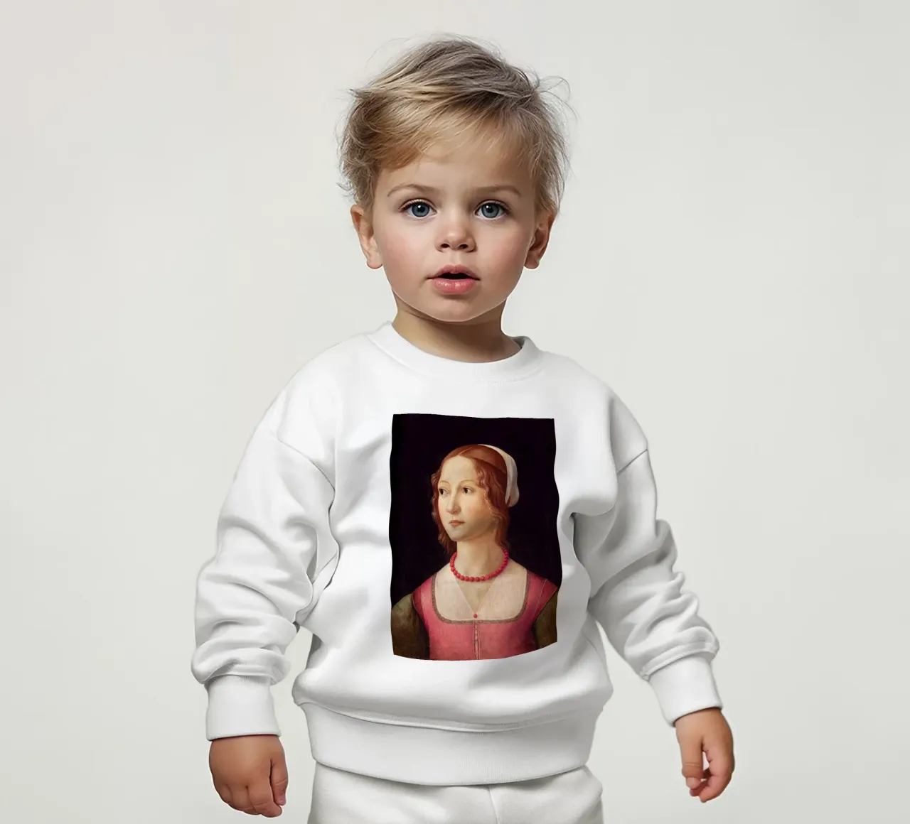 Domenico Ghirlandaio - Ritratto di giovane donna (1490) felpa neonato da William Store